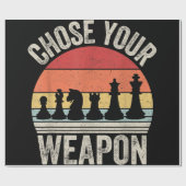 Wählen Sie Ihre Weapon Funny Schach Stücke Geschenkpapier (Flach)
