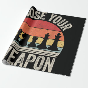 Wählen Sie Ihre Weapon Funny Schach Stücke Geschenkpapier