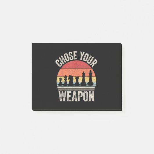 Wählen Sie Ihre Weapon Funny Schach Stücke Post-it Klebezettel (Vorderseite)