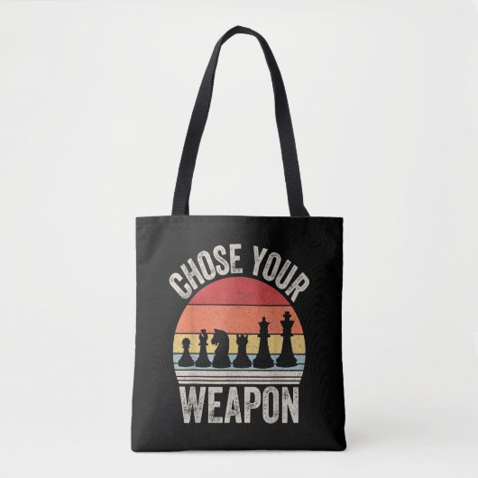 Wählen Sie Ihre Weapon Funny Schach Stücke Tasche (Vorderseite)