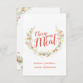 Wählen Sie Ihre Wunschkarte für das Weihnachtsesse Begleitkarte (Vorne/Hinten)