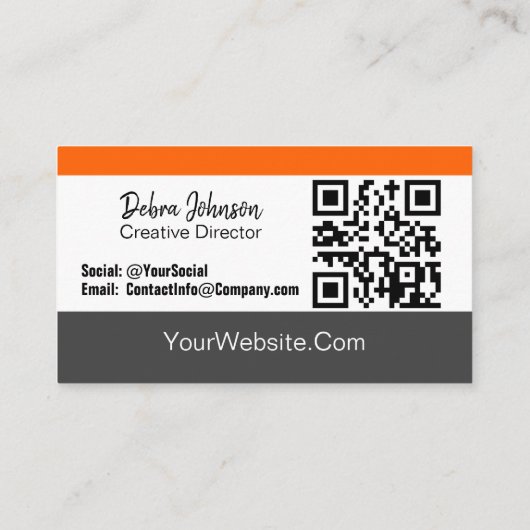 Wählen Sie Ihren eigenen Beruflichen Streifen QR-C Visitenkarte (Rückseite)