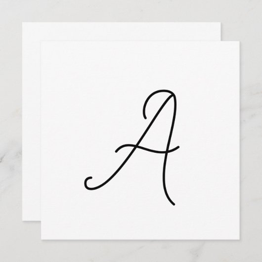 Wählen Sie Ihren eigenen Brief | Schriftart Style: Mitteilungskarte (Vorne/Hinten)