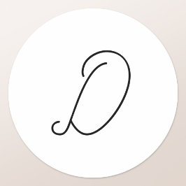 Wählen Sie Ihren eigenen Brief | Schriftart Style: Runder Aufkleber