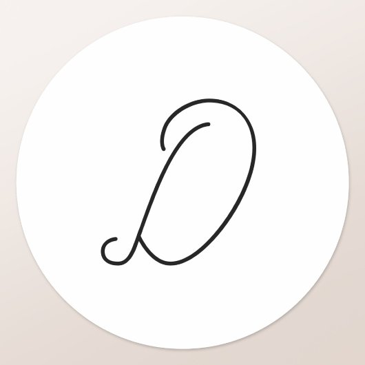 Wählen Sie Ihren eigenen Brief | Schriftart Style: Runder Aufkleber