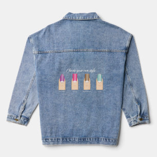 Wählen Sie Ihren eigenen Stil.. Nagelmeme. Jeansjacke