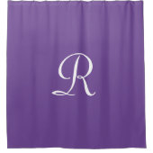 WÄHLEN SIE IHREN FARBDuschvorhang mit Monogramm au Duschvorhang (Vorderseite)