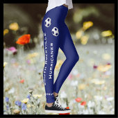 WÄHLEN SIE IHREN FARBEN- oder Blue-Soccer-Teamname Leggings
