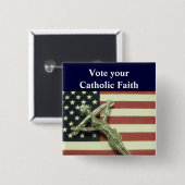 Wählen Sie Ihren katholischen Glauben-Knopf Button (Vorne & Hinten)
