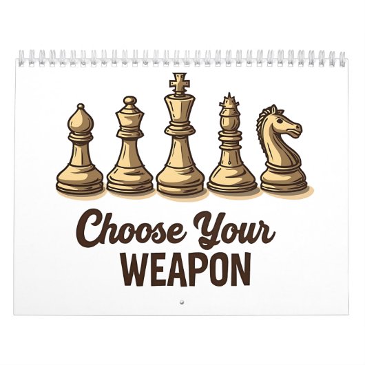 Wählen Sie Ihren Weapon Funny Schach Pieces Player Kalender (Titelbild)
