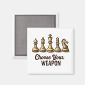 Wählen Sie Ihren Weapon Funny Schach Pieces Player Magnet (Vorderseite/Rückseite)