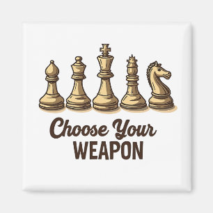 Wählen Sie Ihren Weapon Funny Schach Pieces Player Magnet