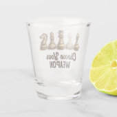 Wählen Sie Ihren Weapon Funny Schach Pieces Player Schnapsglas (Rückseite)