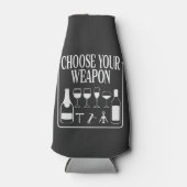 Wählen Sie Ihren Weapon Funny Wine Lover Drinker Flaschenkühler (Vorderseite)