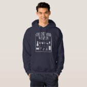 Wählen Sie Ihren Weapon Funny Wine Lover Drinker Hoodie (Vorne ganz)