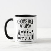 Wählen Sie Ihren Weapon Funny Wine Lover Drinker Tasse (Links)