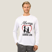 Wählen Sie immer Liebe Bella+Leinwand Tri-Blend Lo Tri-Blend Shirt (Vorderseite komplett)