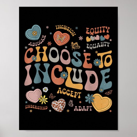 Wählen Sie Inklusion S Autismus Awareness Tea Poster (Vorne)