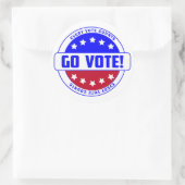 "WÄHLEN SIE! Jede Stimme zählt - Motivierend Runder Aufkleber (Tasche)