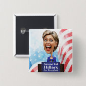 Wählen Sie jedermann aber Hillary für Präsidenten Button (Vorne & Hinten)