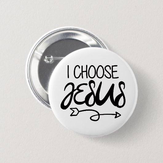 Wählen Sie Jesus Art Gospel Grafik Christlich Art  Button (Vorne & Hinten)