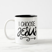Wählen Sie Jesus Art Gospel Grafik Christlich Art Zweifarbige Tasse (Links)