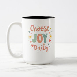 Wählen Sie Joy Daily Pastel Doodle Icon Zweifarbige Tasse
