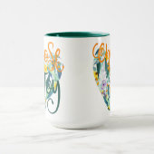 Wählen Sie Joy Floral Heart Name Tasse (Zentrum)