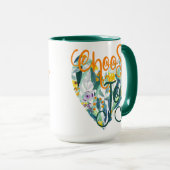 Wählen Sie Joy Floral Heart Name Tasse (VorderseiteRechts)