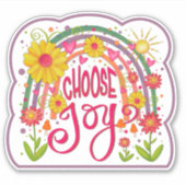 Wählen Sie Joy Fun Rainbow Inspirivity Sticker aus (Vorderseite)