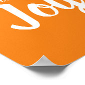 Wählen Sie Joy Girly Pastel Orange und White Moder Poster (Ecke)