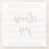 Wählen Sie Joy Inspirational Quote Aquarellfarbe P Glasuntersetzer (Rückseite)