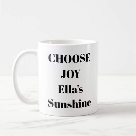 Wählen Sie Joy Inspirational Tasse aus (Links)