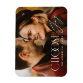 Wählen Sie Joy Modern Holiday Foto Magnet (Vertikal)