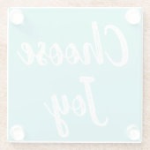 Wählen Sie Joy Modern Script Glasuntersetzer (Rückseite)