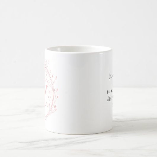 Wählen Sie Joy Pastel Pink Floral Reef Christliche Kaffeetasse (Mittel)