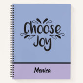 Wählen Sie Joy Quote Spiral Notebook Notizblock (Vorderseite)