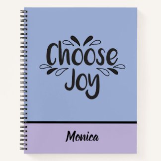 Wählen Sie Joy Quote Spiral Notebook Notizblock
