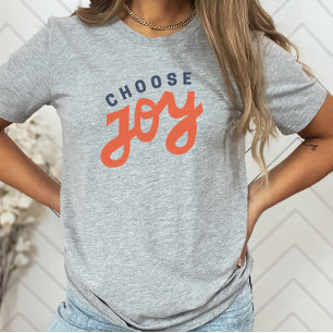 Wählen Sie Joy Retro Inspirational Christlich T-Shirt