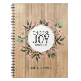 Wählen Sie Joy Romans 15:13 Spiral Notebook Notizblock