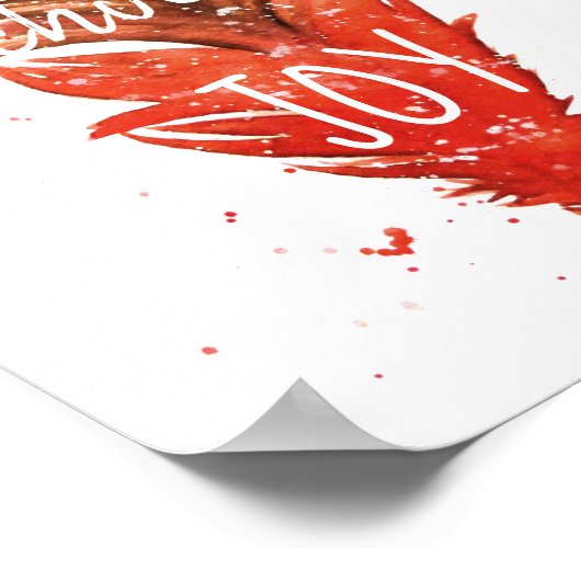 Wählen Sie Joy // Watercolor Feather Poster (Ecke)