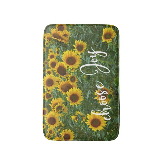 Wählen Sie Joziquote Sonnenblumen Feld Matching Badematte (Vorderseite Vertikal)