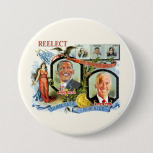 Wählen Sie Kandidaten Obama Biden Demokrat wieder Button