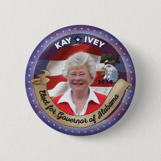 Wählen Sie Kay Ivey für Gouverneur von Alabama - Button (Vorderseite)