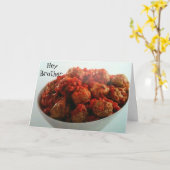 WÄHLEN SIE KEINEN MEATBALLBRUDER BIRTHTAG KARTE (Gelbe Blume)