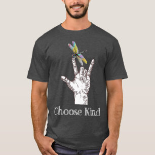 Wählen Sie Kind Dragonfly I Liebe Sie ASL Sign Dea T-Shirt