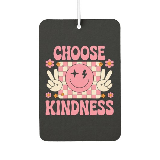 Wählen Sie Kindness - florale Inspiration (2) Autolufterfrischer (Vorderseite)