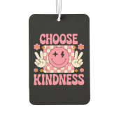 Wählen Sie Kindness - florale Inspiration (2) Autolufterfrischer (Rückseite)