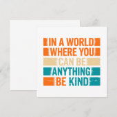 Wählen Sie Kindness - Inspirationstechnische Typog (Vorne/Hinten)