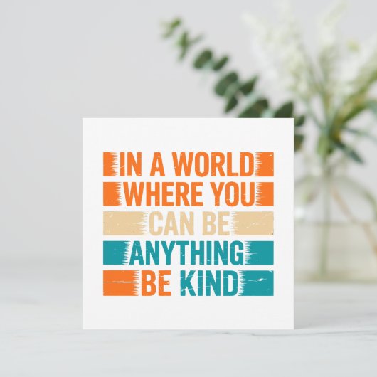 Wählen Sie Kindness - Inspirationstechnische Typog (Stehend Vorderseite)